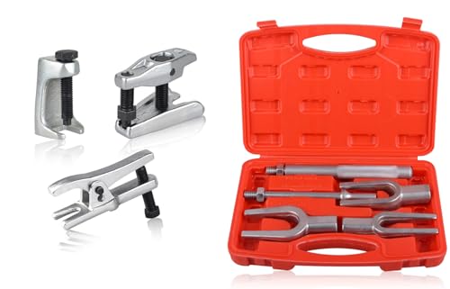DAYUAN 3Pcs Ball Joint Separator Set, Tie Rod End Extractor Kit Bundle with 5 Piece Pickle Fork Tool Set