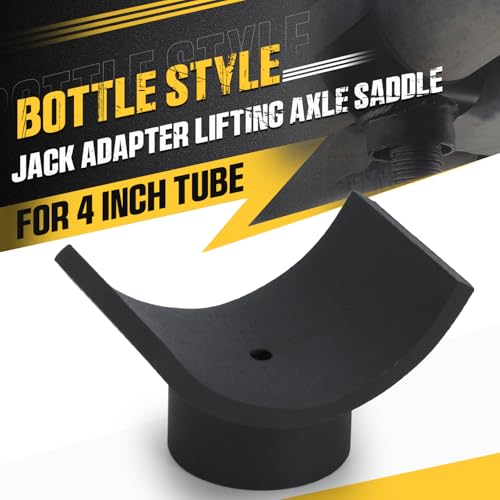 PTNHZ Steel Bottle Jack Adapter Lifting Axle Saddle for 4 Inch Tube Black - size: 4"
