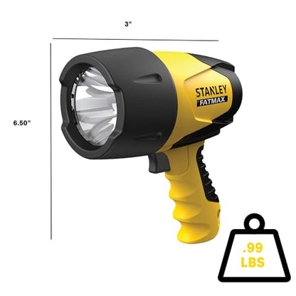 STANLEY FATMAX FL5W10 Rechargeable 600 Lumen Lithium Ion Waterproof LED Spotlight Flashlight - style: 600 Lumen