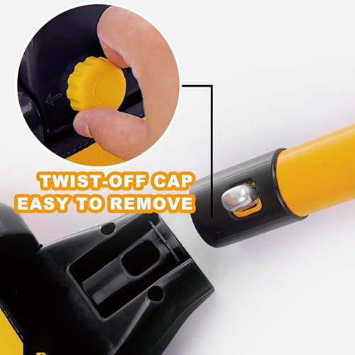 Car Wash Mop with Long Handle 15° Curved Extension Microfiber Scratch-Free Car Wash Brush with 1300GSM Thickened Drying Towel & Soft Bristle Tire Brush Complete Car Wash Kit (Yellow & Black) - color: Yellow & Black