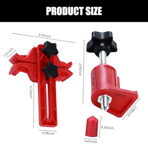 9 PCS Automotive Engine Camshaft Locking Tool, Cam Gear Clamp and Bracket Anti-Skid Design Kit, Camshaft Alignment Timing Retainer, Universal for Most Cars Twin Camshaft Engines (Red)