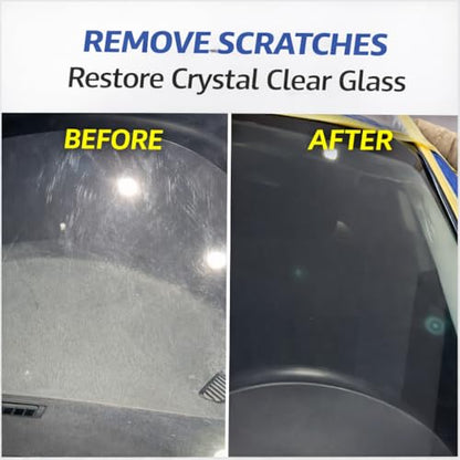 3.3oz (100ml) Cerium Oxide Glass Polishing Liquid – Deep Cleaning & Removes Wiper Marks, Swirls, Water Spots & Windshield Cleaner & Remover for Minor Glass Scratches （Shake Well Before use）