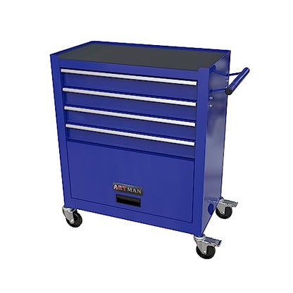 Tool Sets and 4 Drawers Tool Cart with Wheels,Rolling Tool Box Mechanic Tool Storage,Drawers Rolling Tool Case with 238 Piece Tool Kits for Workshop Maintenance,Garage,Repair Shop (Blue) - size: 233pcs - Blue