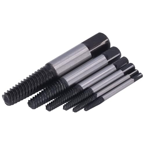 Carbon Steel Screw Extractor Set Broken Bolt and Stripped Screw Remover Kit with Storage Box, Tap Extractor Tools for Automotive Workshop Pipe Repair