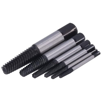 Carbon Steel Screw Extractor Set Broken Bolt and Stripped Screw Remover Kit with Storage Box, Tap Extractor Tools for Automotive Workshop Pipe Repair