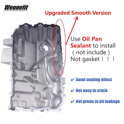 11137618512 Aluminum Engine Oil Pan Replacement for BMW 228i 2014-2016, 320i 2012-2017, 328i 2012-2016, 428i 2014-2016, 528i 2012-2016, X1 2013-2015, Z4 2012-2015, 2.0L OE# 11 13 7 618 512