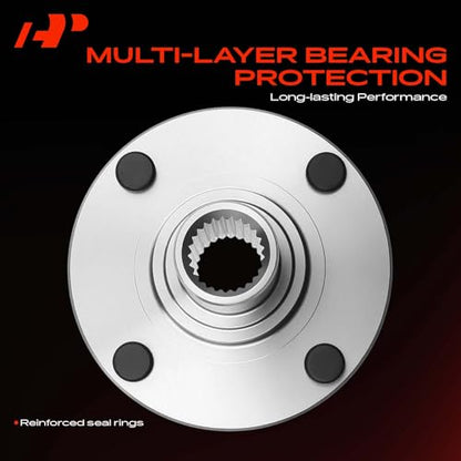 A-Premium Front Wheel Bearing and Hub Assembly Compatible with Ford Focus 2000-2011, w/5-Lug | for Focus 2000-2011, w/5-Lug, High Carbon Steel, Double-Lip Seal Ring, Heat-Resistant Grease