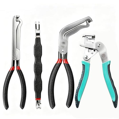 Burmong 4 Pieces Automotive Electrical Disconnect Pliers, Disassembly Tools, Auto Electrical Disconnect Pliers Set, Clip Removal Tool, Car Clip Removal Tool
