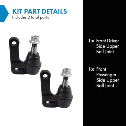 TRQ Front Upper Ball Joint Set Compatible with 2016-2019 Buick Cascada 2016-2020 Envision 2010-2019 LaCrosse 2012-2017 Regal 2014-2016 Cadillac ELR 2013-2019 XTS 2010-2011 Saab 9-5 - style: PSA29204