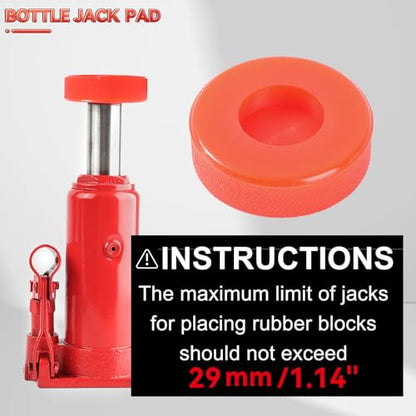 Polyethylene Bottle Jack Pad Support Point Anti-Slip Adapter Jacking Removal Repair Tool for 5-8 Ton Bottle Jacks Auto Accessories 29MM 1.14"
