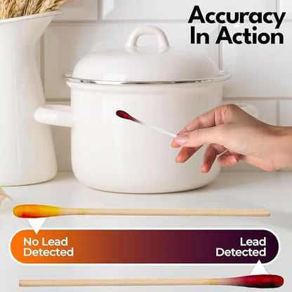 Lead Test Kit for Dishes, 30 Units, Lead Paint Test Kit, Lead Test Swabs for Instant Lead Detection – Home Use on All Surfaces: Painted, Dishes, Toys, Jewelry, Metal, Ceramics, Wood.