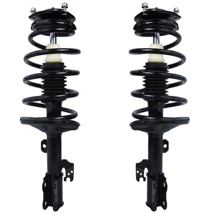 Detroit Axle - FWD Front Steering Knuckles & Wheel Hub Bearings + Struts and Coil Spring Replacement for 2004-2010 Toyota Sienna - 4pc Set - size: 4QU48619/ Big strut kit