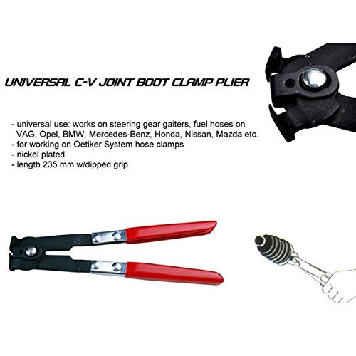 Qbace 2pcs Auto Cv Joint Boot Clamps Pliers Car Banding Tools Kit Set