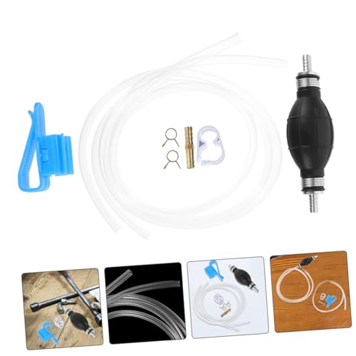 1set Liquid Pump Kit Portable Siphon Hose for Transfer Efficient Hand Operated Pump Backflow Design for Cars and Motorcycles