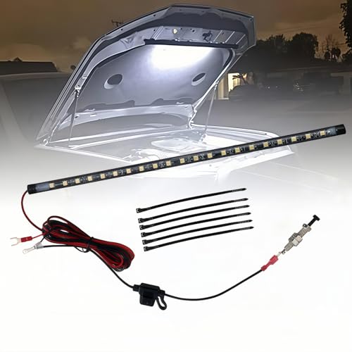 Under Hood LED Light Kit, Waterproof 12V Car LED Lights Bars Car Hood Work Inspection Lights Underhood Work Light Kit with Automatic On/Off -Universal Fits Any Vehicle - size: 36cm/14.17inch