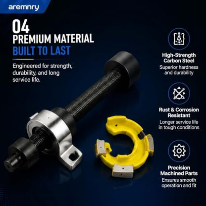 Heavy Duty Macpherson Strut Spring Compressor Tool, Impact Wrench Rated Coil Spring Extractor Kit with Overload Protection Safety Guard, 3 Pairs Yokes for Car, SUV, Truck UTV Suspension Repair
