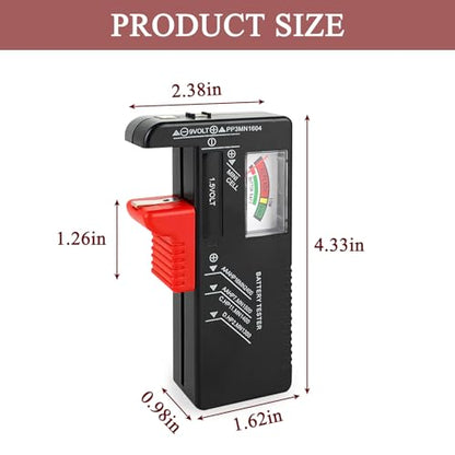 Battery Tester Checker, Universal Small Battery Tester for AAA AA C D 9V 1.5V, Button Cell Batteries Checker - Small Volt Checker for All Batteries - 1 Pack - size: 1