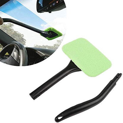 Car Window Cleaner, Windshield Cleaning Tool Auto Glass Cleaner Wiper Cars Interior Exterior Window Glass Cleaning Tool, Come with 4 Pads Washer Towel and 30ml Spray Bottle, Use Wet or Dry
