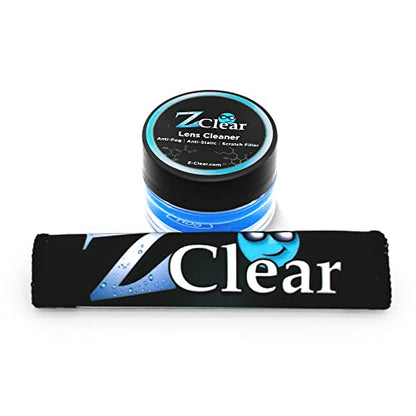 Z Clear Lens Cleaner Paste for Glasses & Sunglasses + Microfiber Cloth | Crystal-Clear Streak-Free Clean, Stays Fog-Free 1-3 Days | 300+ Uses | Safe for AR & Blue Light | Alcohol-Free | Made in USA