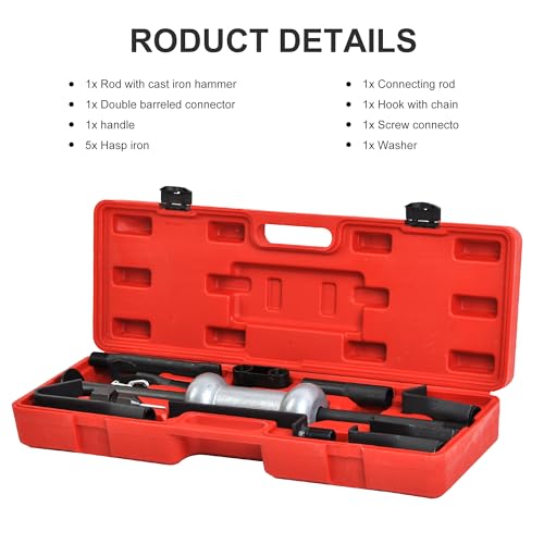 13pc Comprehensive 10Lb Dent Puller Slide Hammer Body Repair Garage Tool
