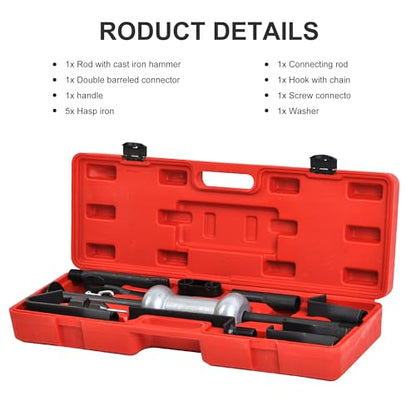 13pc Comprehensive 10Lb Dent Puller Slide Hammer Body Repair Garage Tool