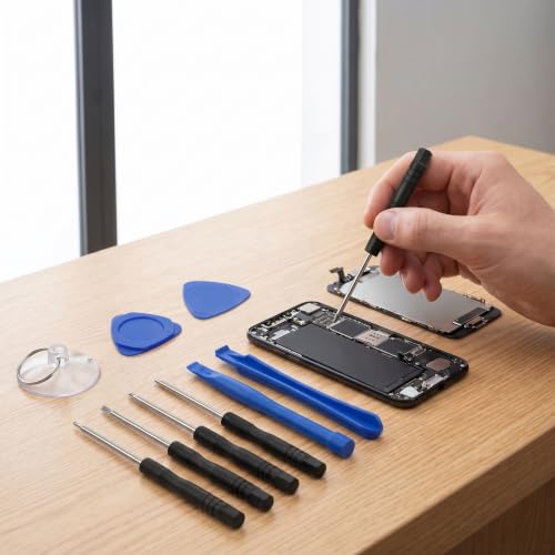 Spudger Pry Tool Kit 9 Piece Opening Tool, Plastic & Metal Spudger Tool Kit, Ultimate Prying & Open Tool for iPhone, Laptop, iPad, Cell Phone, MacBook, Tablet, Computer, Electronics Repair - size: 9-in-1