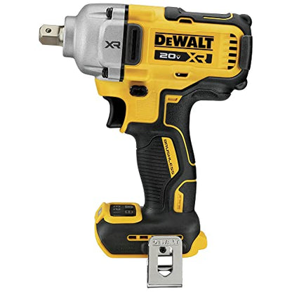 DEWALT 20V MAX XR Cordless Impact Wrench, 1/2", Includes Detent Pin Anvil and Belt Clip, Bare Tool Only (DCF892B) | Bare Tool Only, 20V Max Xr Brushless 1/2 in Impact Wrench with Detent-Pin Anvil and Belt Clip, 4-Speed and Precision Wrench
