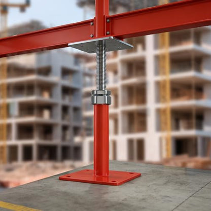 4PCS House Floor Jacks for Leveling & Lifting, 5" - 8" Height Adjust Range, Adjustable Crawl Space Jacks, Telescoping Screw Jacks for Temporary Support - 11000 lbs Max Load Capacity, Red - size: 5-8in Red