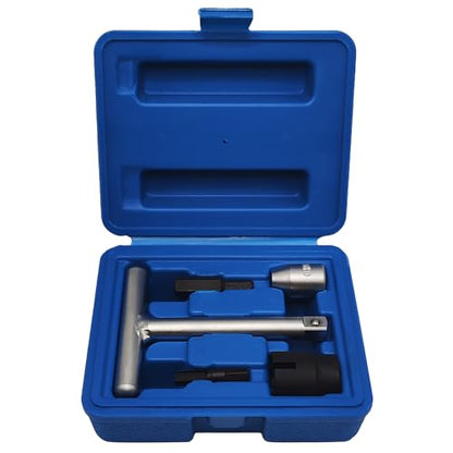 5Pcs 1/4" & 3/8" Oil Service Set for Plastic Oil Drain Screws Disassembly kit, T-handle Oil Drain Screws Removal Tool Kit, Oil Drain Screws Remover