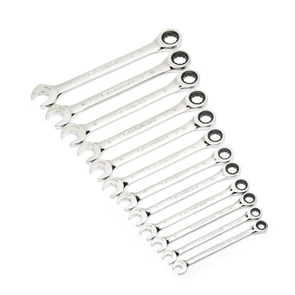 GEARWRENCH Open End Ratcheting Metric Wrench Set 12 Pc., 12 Point - 85597 - style: 12-piece kit