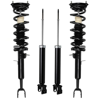 Detroit Axle - RWD Struts Shocks for 03-06 Infiniti G35, 2 Rear Shock Absorbers Assembly 2 Front Struts & Coil Spring 2003 2004 2005 2006 Replacement Suspension Kit - size: 4AQ47339/Shock Kit