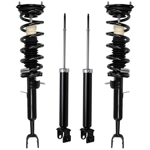 Detroit Axle - RWD Struts Shocks for 03-06 Infiniti G35, 2 Rear Shock Absorbers Assembly 2 Front Struts & Coil Spring 2003 2004 2005 2006 Replacement Suspension Kit - size: 4AQ47339/Shock Kit