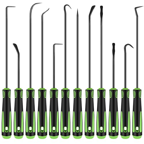 12 Pcs Pick Set Mechanic, Pick Tool Set Car Auto Oil Seal/O-Ring Seal Gasket Pick, Precision Hooks Puller Remover for Removal Remover Tools, Car Repair, Mechanical and DIY Use