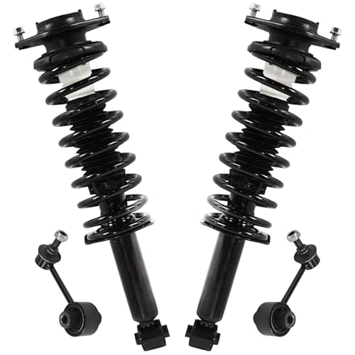 Detroit Axle - Rear 4pc Struts Sway Bars for 2009-2013 Subaru Forester, Struts & Coil Spring Sway Bar End Links 2010 2011 2012 Replacement Suspension Kit Quick Install Ready Struts Shocks Assembly - size: 4QS50126/ sway kit
