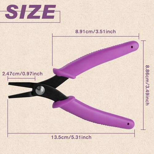 SPEEDWOX 5.5 Inch Mini Flat Nose Pliers for Jewelry Making Duckbill Pliers Smooth Jaw Small Flat Plier Hand Tools for Bending Straightening Wires Opening Rings DIY Craft - size: 5.5" Flat Nose