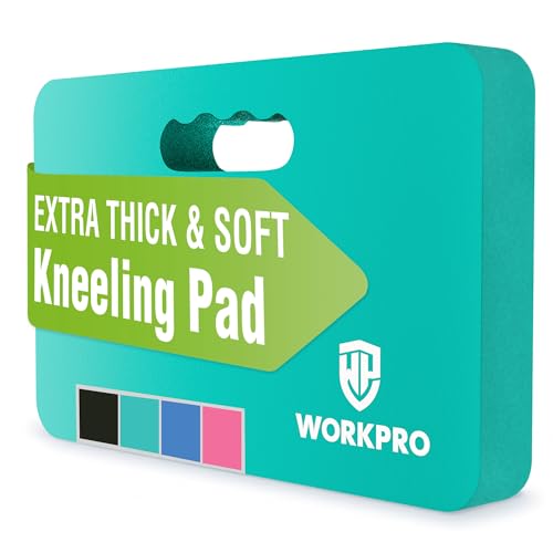 WORKPRO Extra Thick Kneeling Pad, Robin's Egg Blue, 17.5 x 11 x 1.5 in | Soft NBR Foam Cushioning for Knee, Large Foam Kneeler Mat, For Gardening, Bathing Baby, Exercise, Workout Supplies, 1 Pack - color: Robin's Egg Blue, size: 1 Pack