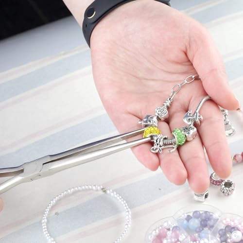 SPEEDWOX 2PCS Needle Nose Pliers With Curved Tips Curved Handle Extra Long Needle Nose Pliers With Straight Tips Needle Remover Pliers With Anti-Loss Lanyard and Serrated Jaw for Narrow Spaces - style: Long Curved Tips&Extra Long Nose