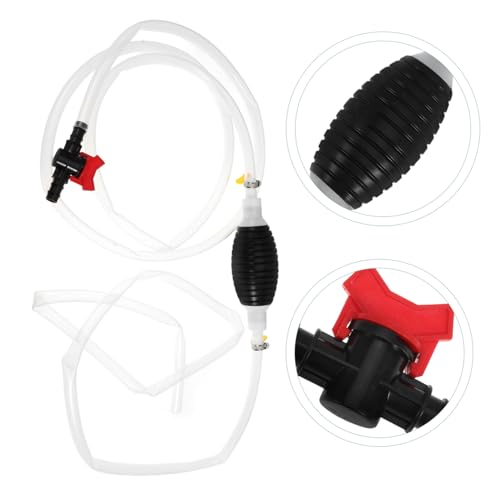 Holibanna Transfer Pump Kit Manual Siphon Pump for Fuel Convenient Oil Extraction for Automotive and Aquatic Use Sturdy Siphon Hose Valve