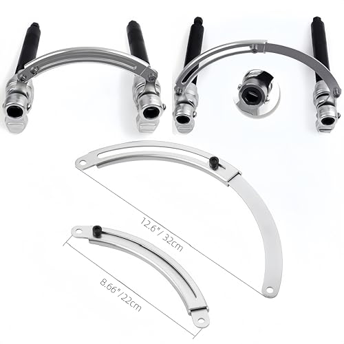 2PCS Spring Compressor Tool, Automotive Coil Spring Compressor Tool, Heavy Duty Macpherson Strut Spring Compression Set with Safety Bracket, Max 2200LBS, for Car Truck ATV UTV