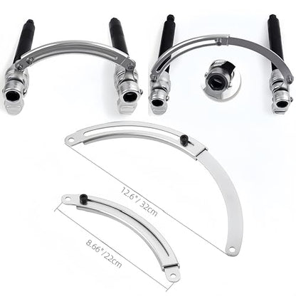 2PCS Spring Compressor Tool, Automotive Coil Spring Compressor Tool, Heavy Duty Macpherson Strut Spring Compression Set with Safety Bracket, Max 2200LBS, for Car Truck ATV UTV