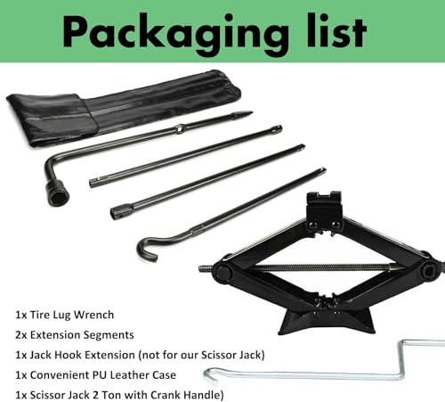 Jack Spare Tire Tool Kit fit for Ford F150 Truck 2004 2005 2006 2007 2008 2009 2010 2011 2012 2013 2014，2 Ton Heavy Duty Lifting Jack & Spare Tire Lug Wrench Tool Kit Replacement Tire Repair Tool
