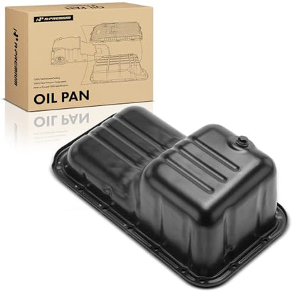 A-Premium Engine Oil Pan Sump with Drain Plug Compatible with Chevrolet Spark 2013 2014 2015, 1.2L, Replaces 25186958