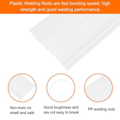 MECCANIXITY 30pcs 8 Inch Plastic Welding Rods PP Welding Strips Welder Rods for Car Bumper, Kayak Repair, Plastic Welder, White - color: White, size: 8 Inch