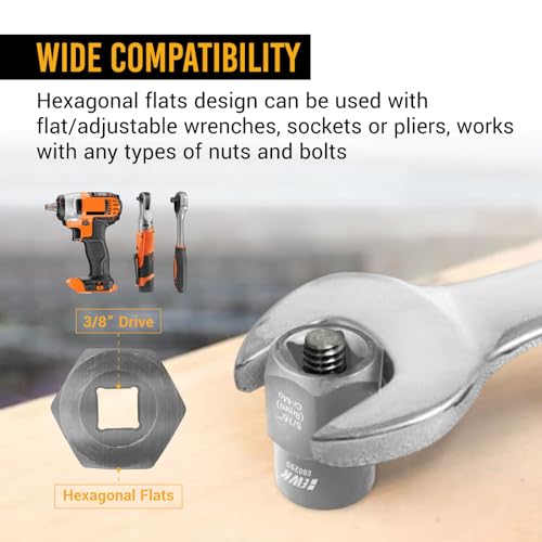 EWK 3/8 in Drive 13 Pcs Impact Bolt Extractor & Locking Lug Nut Removal Tool Set, CR-MO Flip-Style Stripped Screw and Damaged Nut Remover Sockets