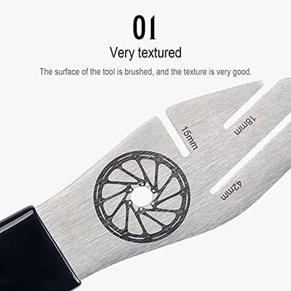 Rotor Truing Fork Bike Disc Alignment Tool Bicycle Brake Wrench,Bike Disc Brake Pad Adjustment Alignment Tool Gap Regulator,3 Slot Depths,Strong,Easy to Carry and Use - style: 1pc Brake Wrench