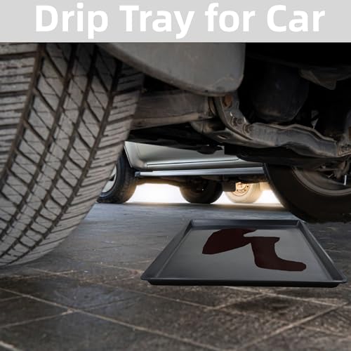 2 Pack Oil Change Drain Pan, Plastic Mini Fridge Drip Tray for Mini Fridges Air Conditioners Machinery, Oil Drain Pans for Changing Oil