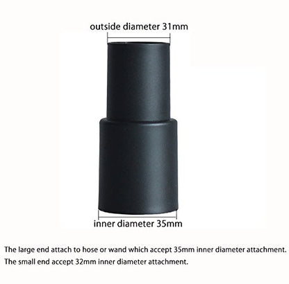 Flexible Soft Vacuum Accessories and Attachments Dusting Brush 35mm-32mm Adapter Perfect for Cleaning Furniture & Ceiling Vacuum Cleaner Attachments for 1-1/4'' or 1-3/8'' Standard Hose - size: 35-32mm Adapter & Soft Dusting Brush