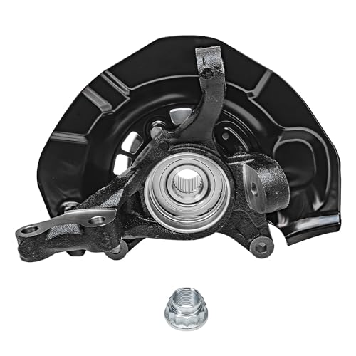 Detroit Axle - FWD Front 4pc Steering Knuckles Kit for 04-10 Toyota Sienna, 2 Steering Knuckles & Wheel Bearing Hubs 2 Outer Tie Rod Ends 2004 2005 2006 2007 2008 2009 2010 Replacement - size: 4SU48622/Kit