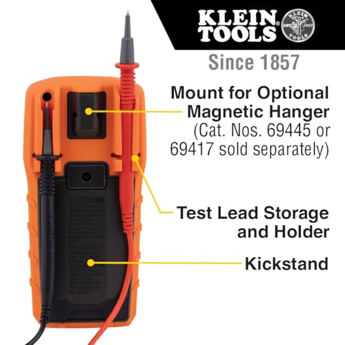 Klein Tools MM325 Multimeter, Digital Manual-Ranging 600V AC/DC Voltage Tester, Tests Batteries, Current, Resistance, Diodes, and Continuity - size: Manual-Ranging w/o Case