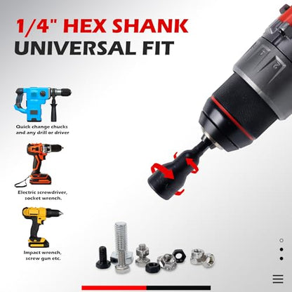 35PCS Magnetic Nut Driver Set, Nut Driver Set for Impact Drill, 1/4" Quick-Change Hex Shank | SAE & Metric | Cr-V Steel, Magnetic Screwdriver Bit W/Drill Bit Extension & Drill Bit Adapter - size: 35 PCS Magnetic Nut Driver Set